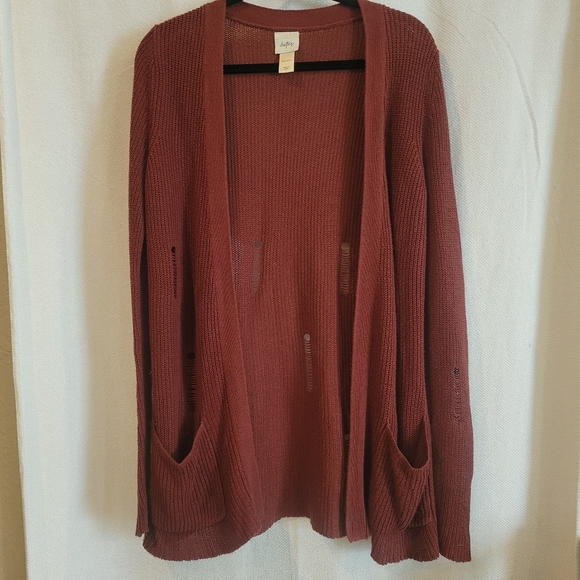 Daytrip Buckle Distressed Knit Cardigan size Small - Picture 3 of 5